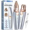2 In 1 Eyebrow & Facial Hair Trimmer Blue