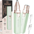 2 in 1 Facial Hair Remover & Eyebrow Trimmer for Women (Green)