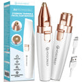 2 In 1 Eyebrow & Facial Hair Trimmer White